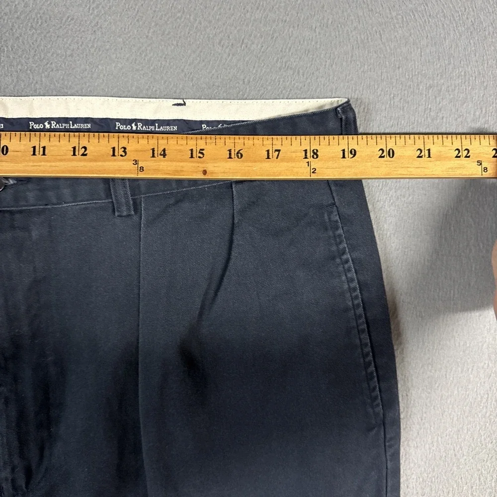 Polo Ralph Lauren Pants Mens 38x32 Blue Andrew Pant Pleated Chino Cotton Vintage